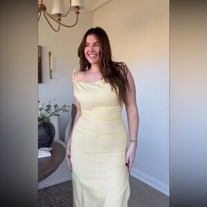 Butter Yellow Midi Dress